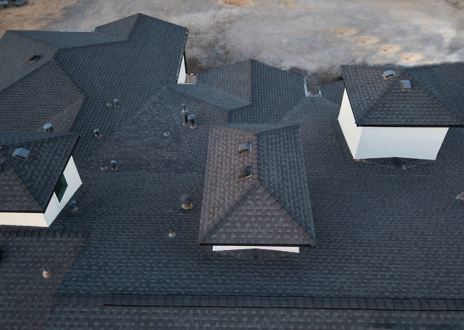 Full roof replacement aerial view Albuquerque West