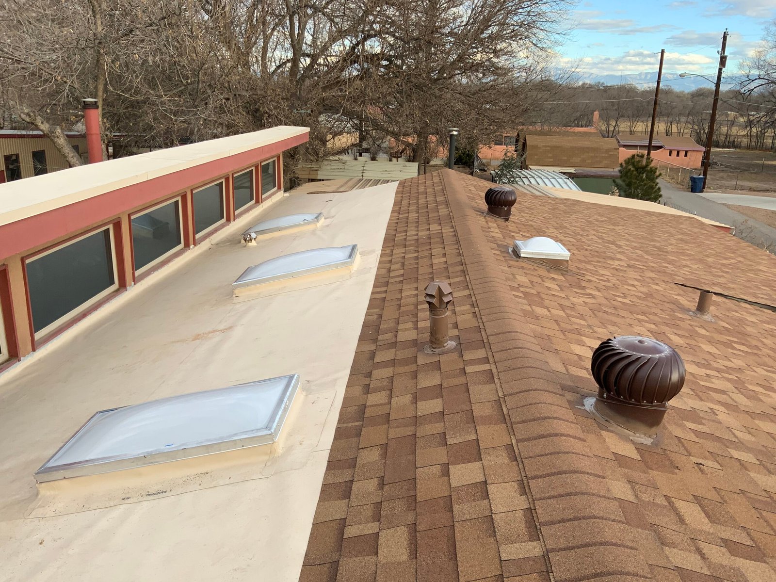 Roof repair work in progress Albuquerque West